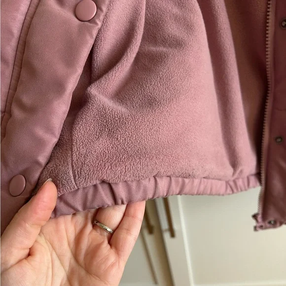 Vans Fawner Puffer Jacket/Sherpa Collar - Light Pink - XS - Picture 7 of 8